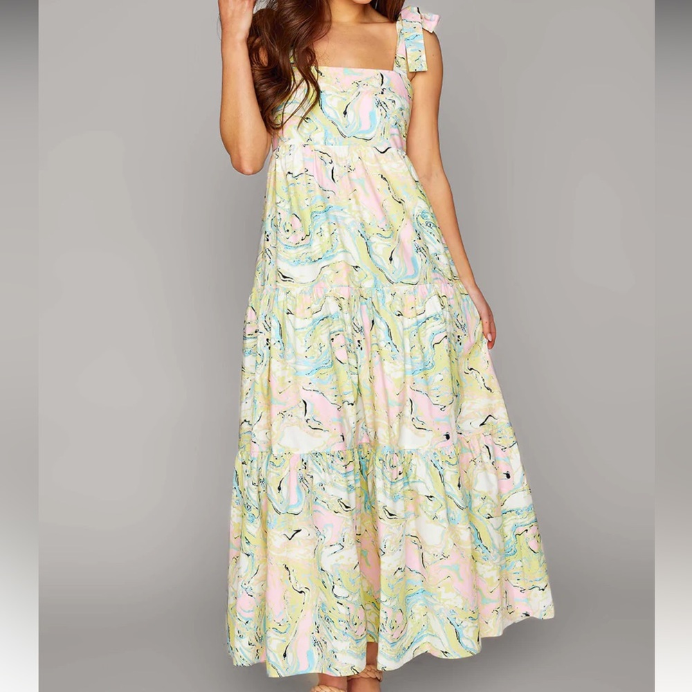 Buddy Love Arlene Tie-Shoulder Maxi Dress